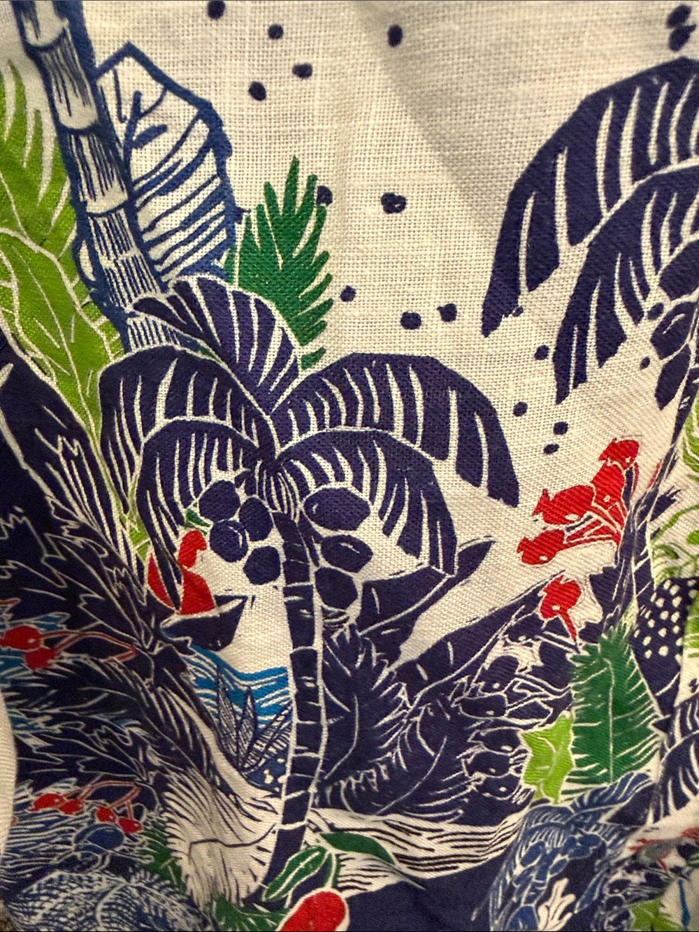 Farm rio Tropical Print Button-Up jumper nwt ptp 26 length 35 rare pattern!!! - Picture 4 of 10